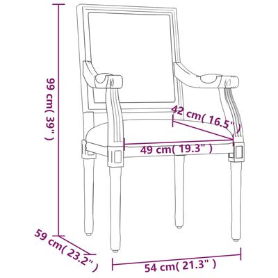 vidaXL Cadeira 54x59x99 cm linho