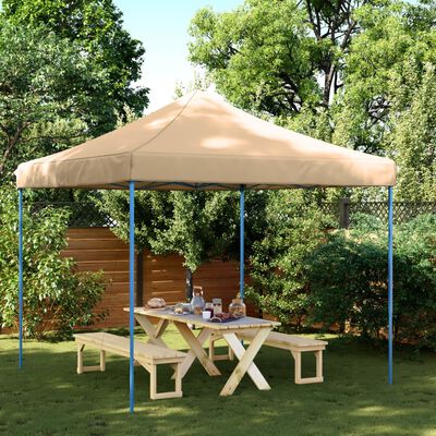 vidaXL Tenda para festas pop-up dobrável 292x292x315 cm bege