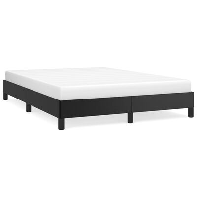 vidaXL Estrutura de cama 140x200 cm couro artificial preto