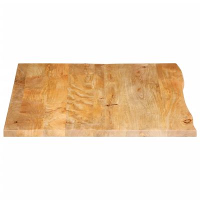 vidaXL Tampo de mesa c/ borda viva 90x80x2,5 cm mangueira maciça