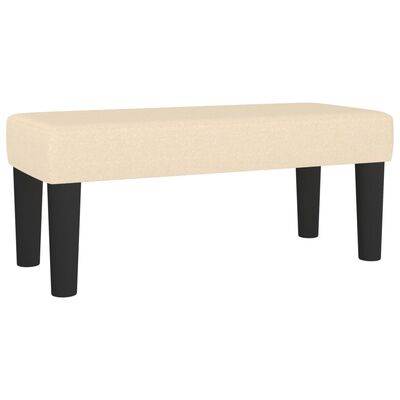 vidaXL Cama com molas/colchão 90x190 cm tecido cor creme