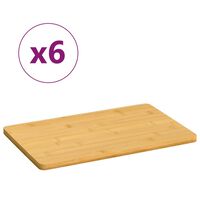 vidaXL Tábuas de pequeno-almoço 6 pcs 22x14x0,8 cm bambu