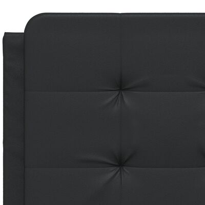 vidaXL Estrutura de cama c/ cabeceira 120x200cm couro artificial preto