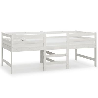 vidaXL Cama sem colchão 90x200 cm madeira de pinho maciça branco