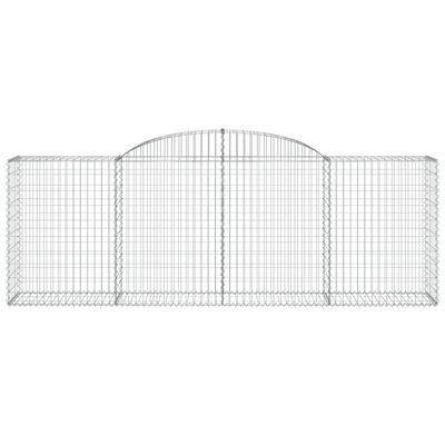 vidaXL Cestos gabião arqueados 20 pcs 300x50x100/120 ferro galvanizado