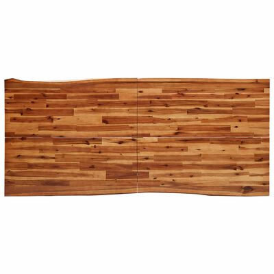 vidaXL Mesa de jantar c/ bordas vivas 200x90x75 cm acácia maciça