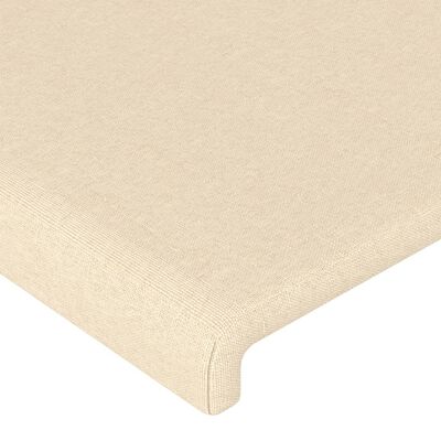 vidaXL Cabeceira de cama c/ abas tecido 183x16x78/88 cm creme