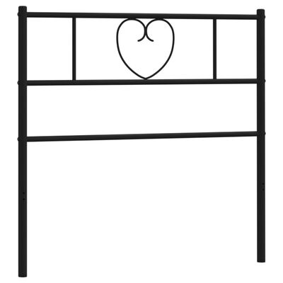 vidaXL Cabeceira de cama 100 cm metal preto