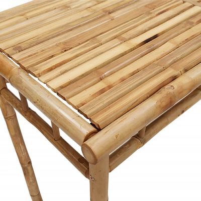 vidaXL Mesa de jantar para jardim 110x55x75 cm bambu