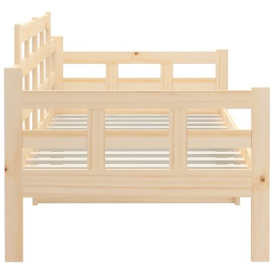 vidaXL Sofá-cama madeira de pinho maciça 90x190 cm