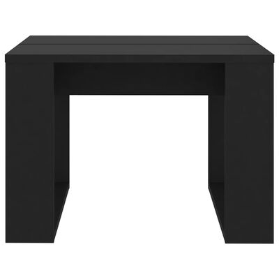 vidaXL Mesa de apoio 50x50x35 cm derivados de madeira preto