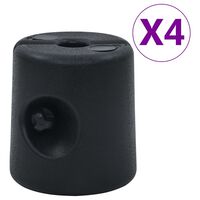 vidaXL Pesos para tenda 4 pcs PE preto