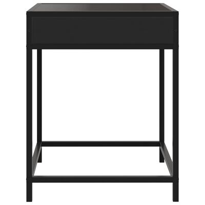 vidaXL Mesa de cabeceira com luzes LED Infinity 40x40x51 cm preto