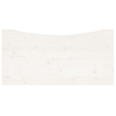 vidaXL Tampo de secretária 110x60x2,5 cm pinho maciço branco