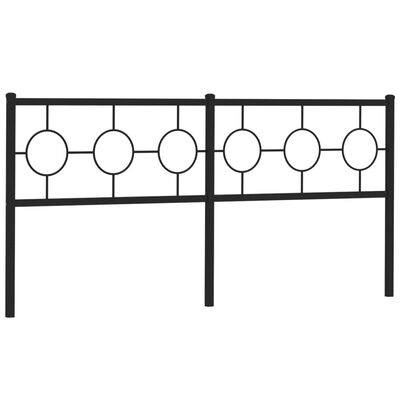 vidaXL Cabeceira de cama 180 cm metal preto