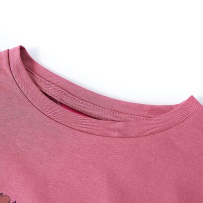 T-shirt de manga comprida para criança cor framboesa 140