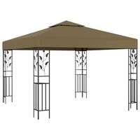 vidaXL Gazebo 3x3 m 180 g/m² cinza-acastanhado