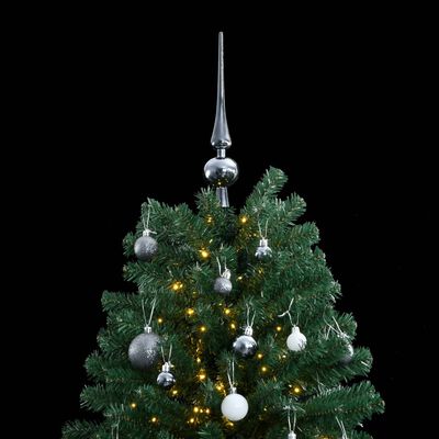 vidaXL Árvore Natal artificial articulada c/ 300 luzes LED+bolas 180cm