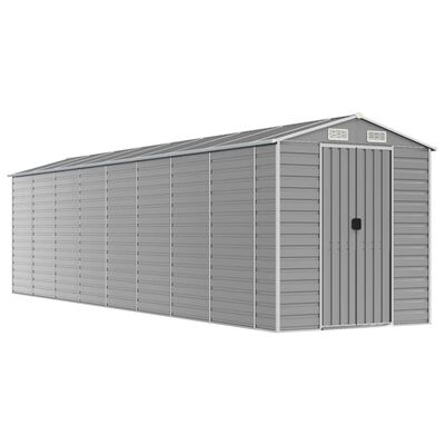 vidaXL Abrigo de jardim 191x810x198 cm aço galvanizado cinzento-claro