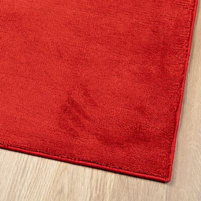 vidaXL Tapete de pelo curto OVIEDO 120x170 cm vermelho