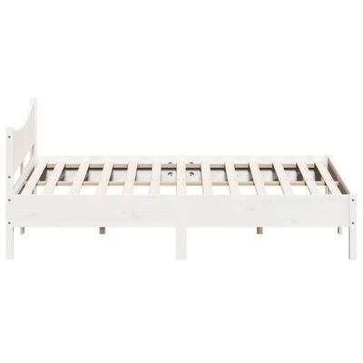 vidaXL Cama sem colchão 180x200 cm madeira de pinho maciça branco