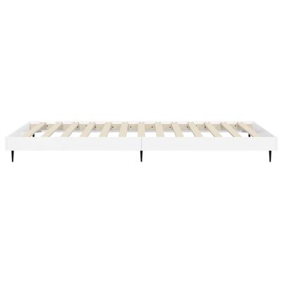 vidaXL Estrutura cama 90x190 cm derivados de madeira branco brilhante