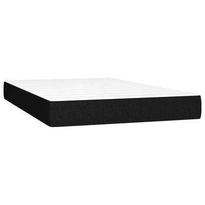 vidaXL Cama box spring c/ colchão e LED 120x200 cm tecido preto