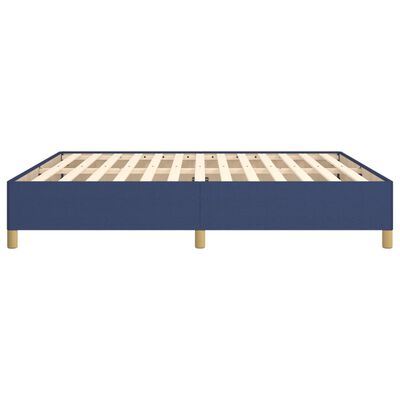 vidaXL Estrutura de cama sem colchão 160x200 cm tecido azul