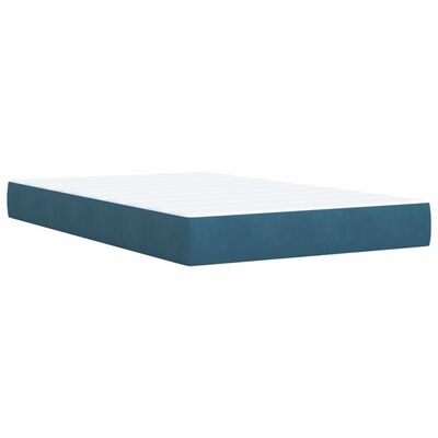 vidaXL Cama boxspring com colchão 120x190 cm veludo azul