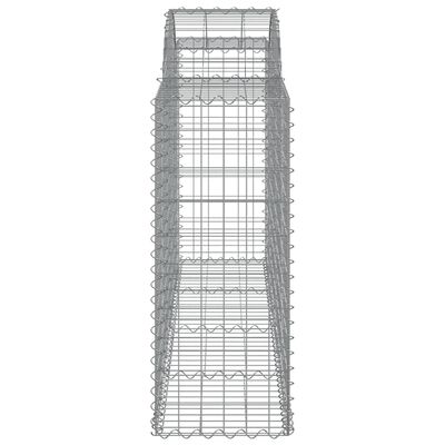 vidaXL Cestos gabião arqueados 15 pcs 200x50x100/120 ferro galvanizado