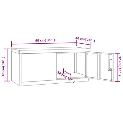 vidaXL Arquivador 90x40x240 cm aço cinzento-claro