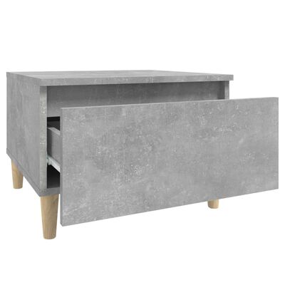 vidaXL Mesa de apoio 50x46x35 cm derivados de madeira cinzento-cimento