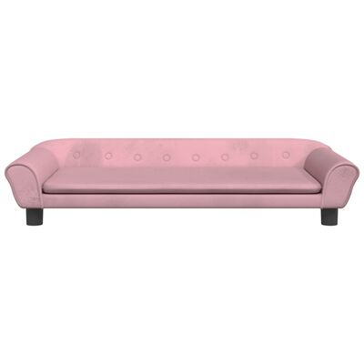 vidaXL Sofá infantil 100x50x26 cm veludo rosa