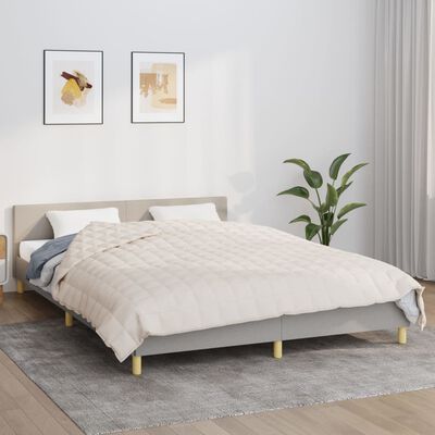 vidaXL Manta pesada 9 kg 200x220 cm tecido creme-claro