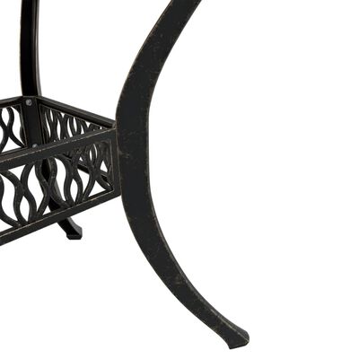 vidaXL Mesa de jardim Ø90x75 cm alumínio fundido bronze