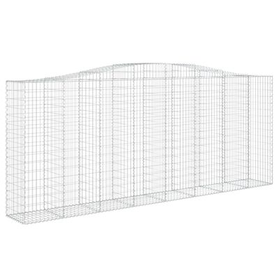 vidaXL Cestos gabião arqueados 6pcs 400x50x160/180cm ferro galvanizado