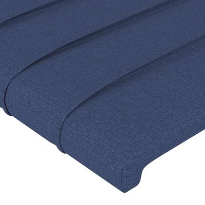 vidaXL Cabeceira de cama tecido 100x5x78/88 cm azul