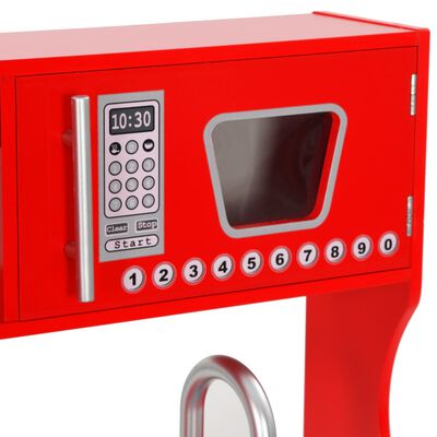 vidaXL Cozinha de brincar para crianças MDF 84x31x89 cm vermelho