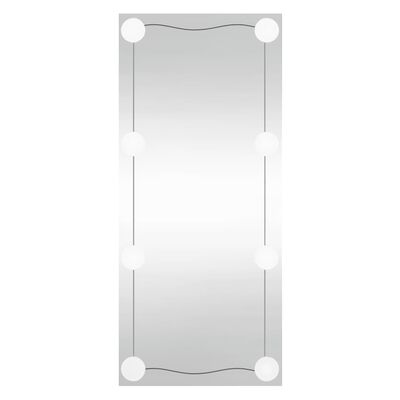 vidaXL Espelho de parede retangular com luzes LED 40x80 cm vidro