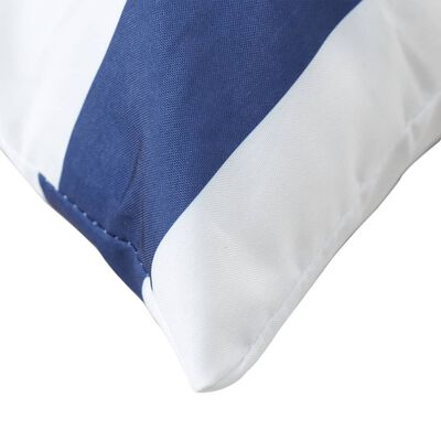 vidaXL Almofadões p/ paletes 2 pcs tecido oxford riscas azul/branco