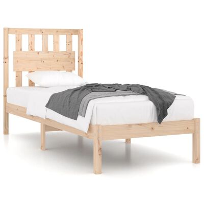 vidaXL Estrutura de cama solteiro 90x190 cm pinho maciço