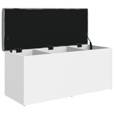 vidaXL Banco de arrumação 102x42x45 cm derivados de madeira branco