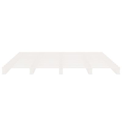 vidaXL Estrutura de cama 140x190 cm madeira de pinho maciça branco