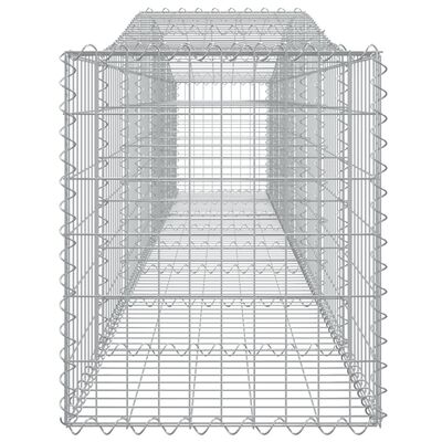 vidaXL Cestos gabião arqueados 5 pcs 400x50x60/80 cm ferro galvanizado