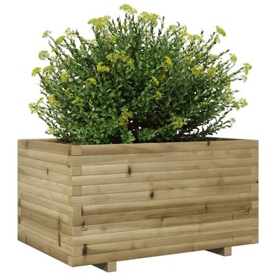 vidaXL Vaso/floreira de jardim 90x60x49,5 cm madeira pinho impregnada