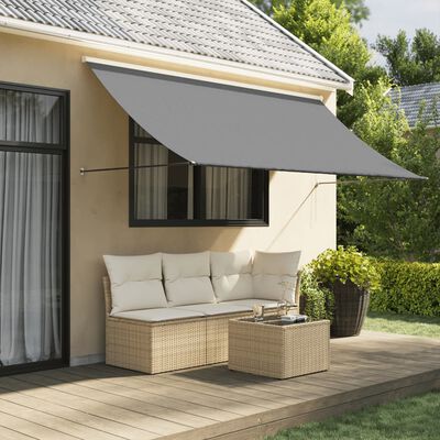 vidaXL Toldo retrátil 300x150 cm tecido e aço antracite