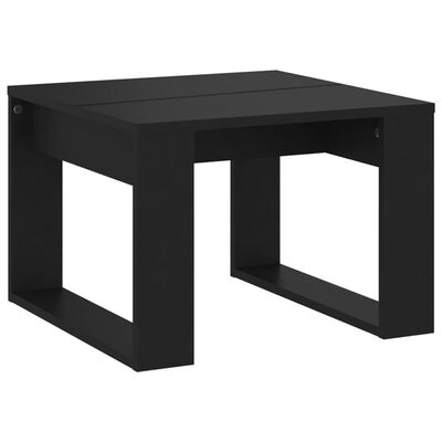 vidaXL Mesa de apoio 50x50x35 cm derivados de madeira preto