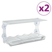 VidaXL Alimentadores de pássaros para janela 2 pcs 30x12x15cm acrílico