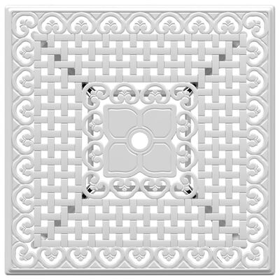 vidaXL Mesa de jardim 80x80x75 cm alumínio fundido branco