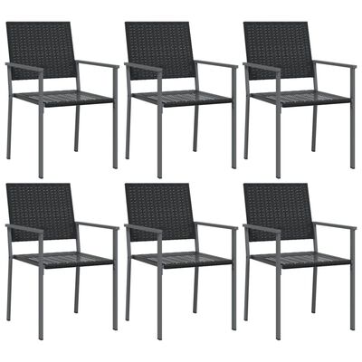 vidaXL 7 pcs conjunto de jantar p/ jardim vime PE e aço